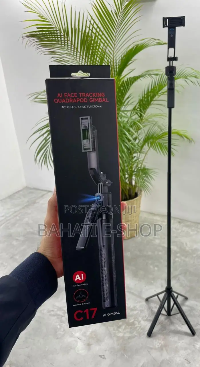 C17 Ai Face Tracking Tripod – Smart Selfie Stick With Bluetooth Remote