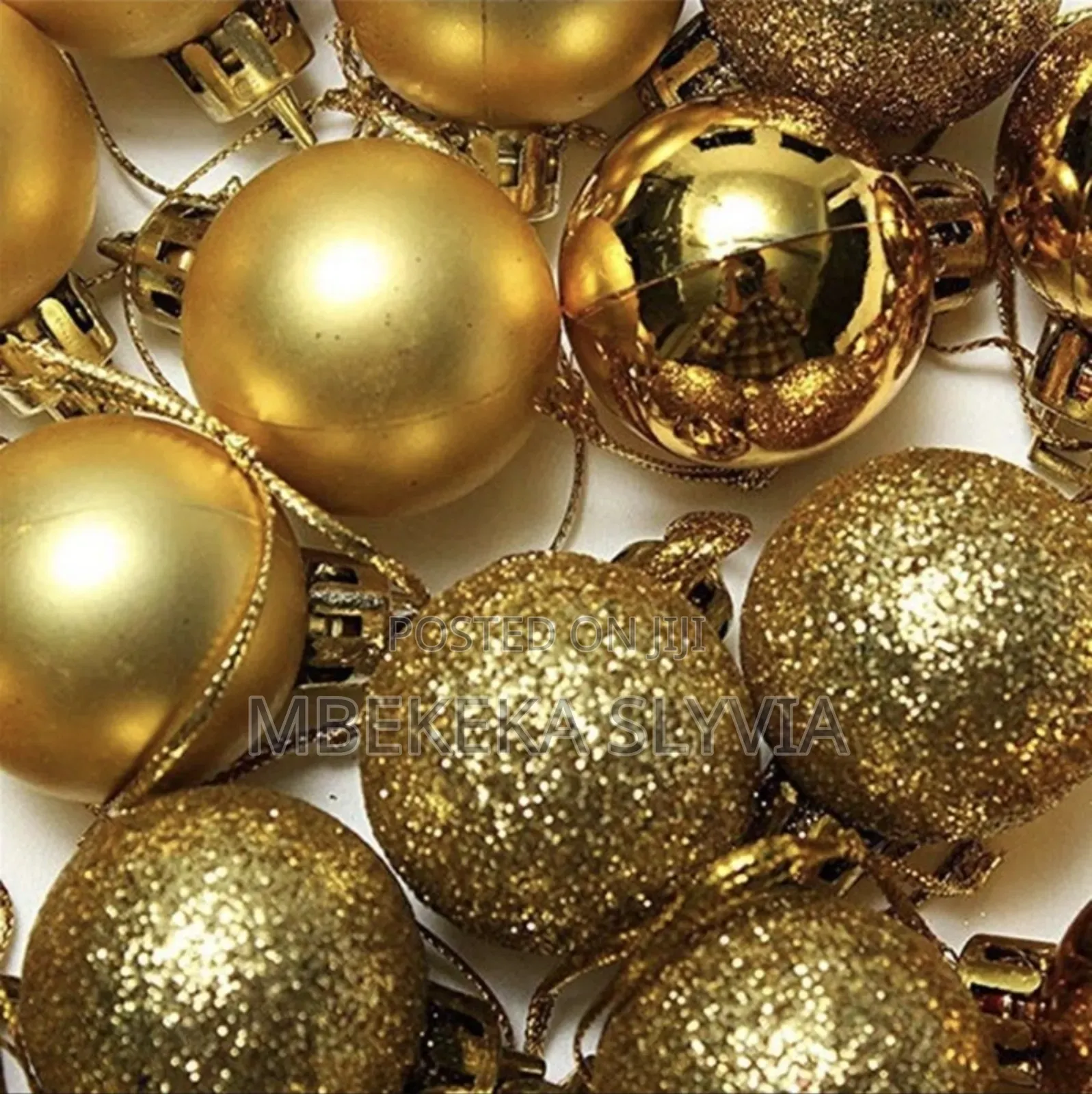 Gold Christmas Balls/24pcs Christmas Ball Ornament Home Decoration