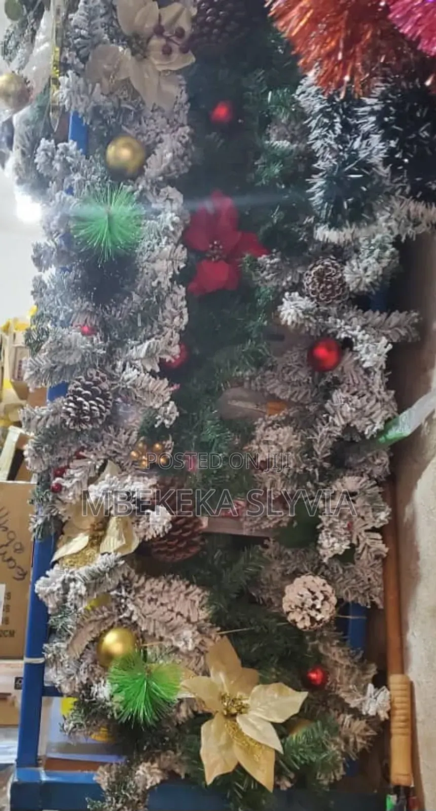 3m Christmas Garland Decorated/Snow White Christmas Garland Home Acces