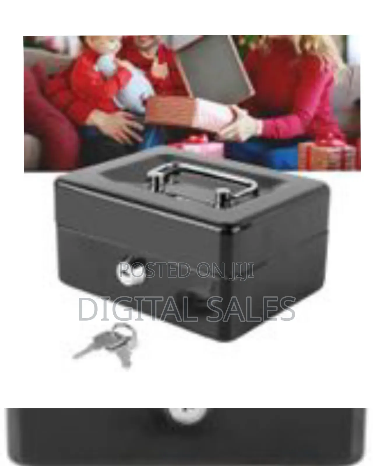 25x20x9 Cm Jt25 Metal Cash Box, Secure Money Storage With Lock and Key