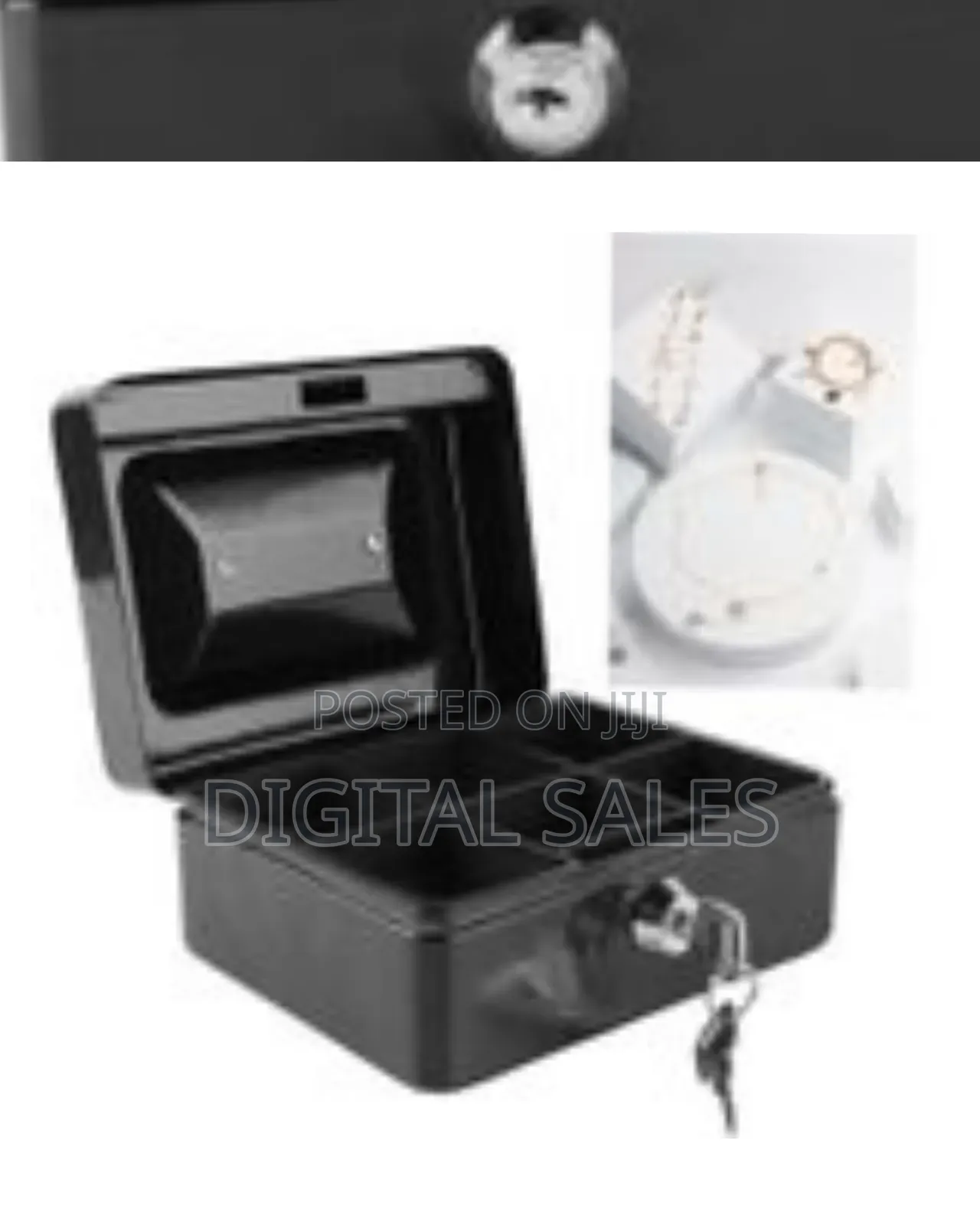 25x20x9 Cm Jt25 Metal Cash Box, Secure Money Storage With Lock and Key