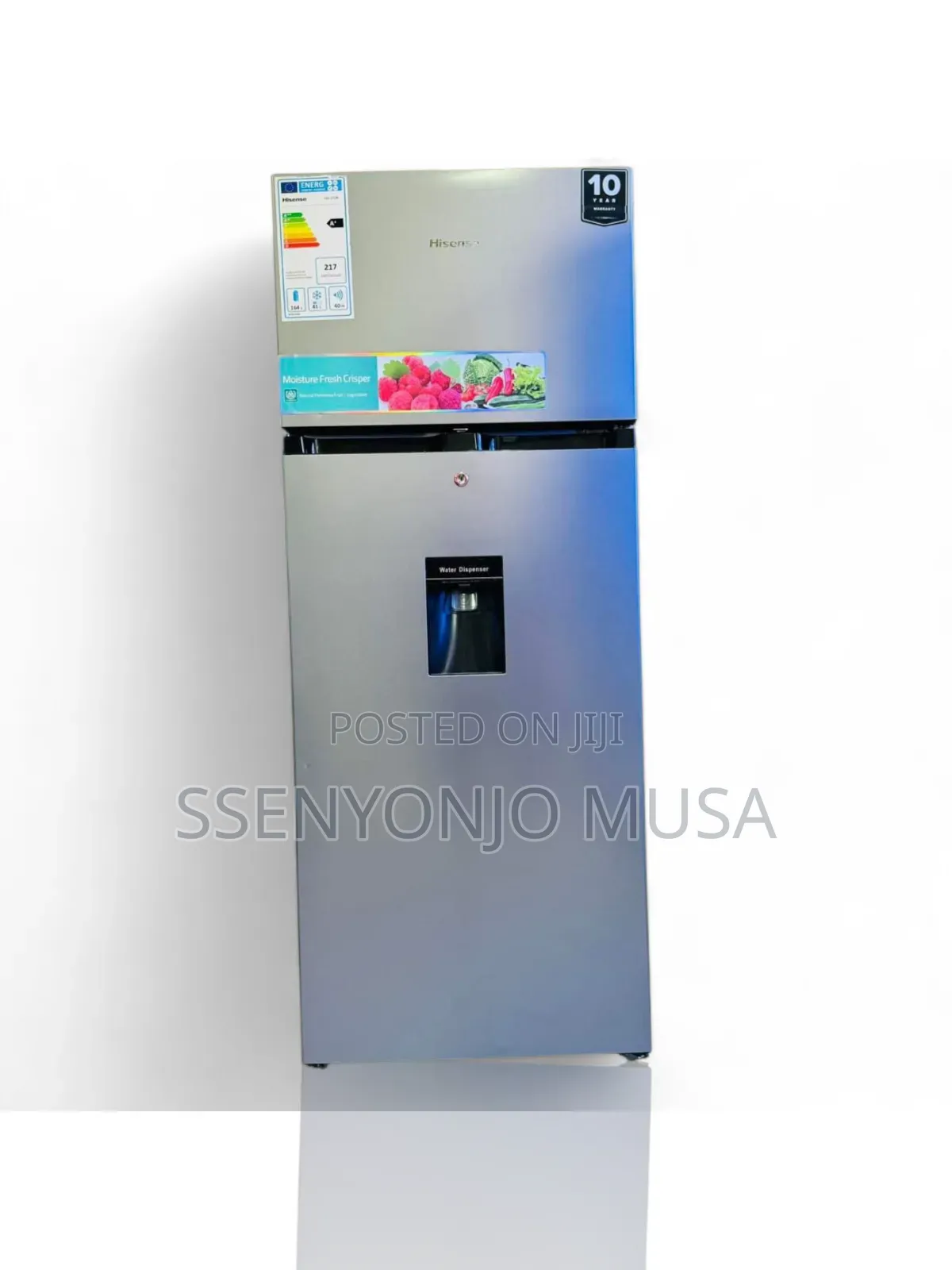 Hisense 270l 2-Door Fridge - Silver, With Water Dispenser-
