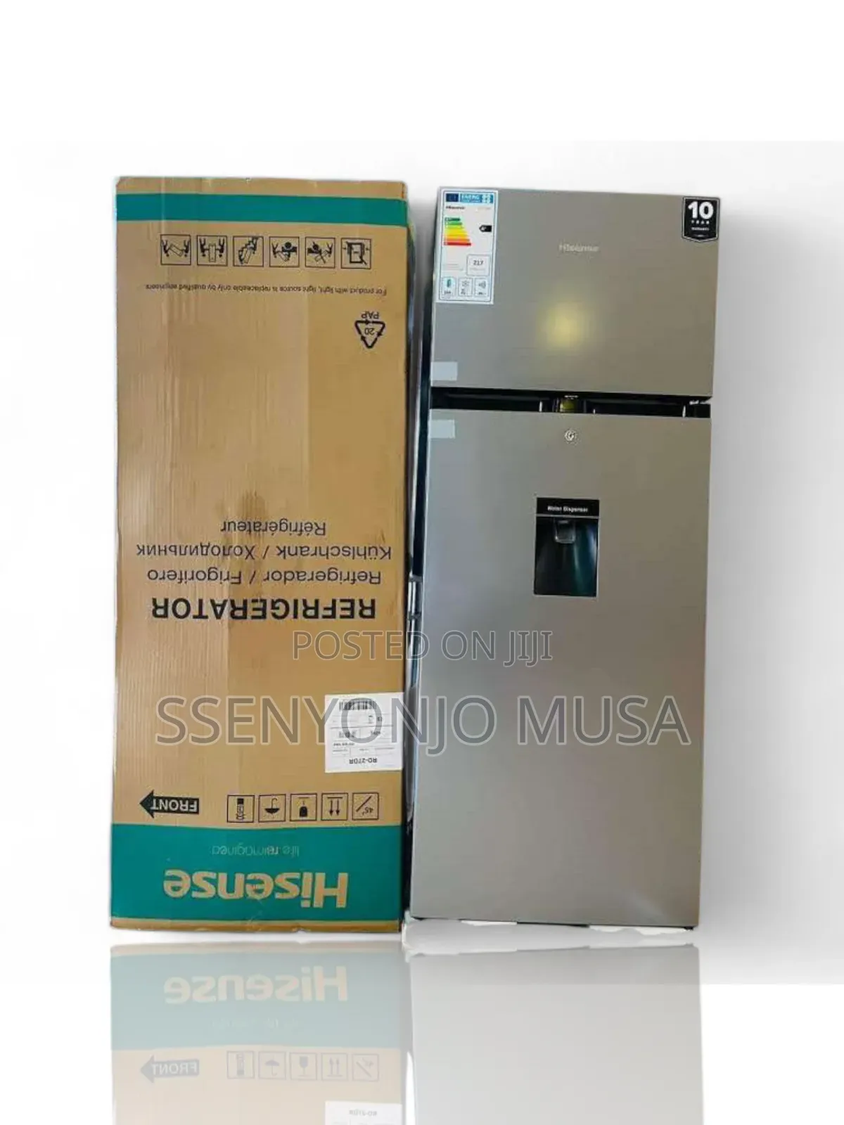Hisense 270l 2-Door Fridge - Silver, With Water Dispenser-