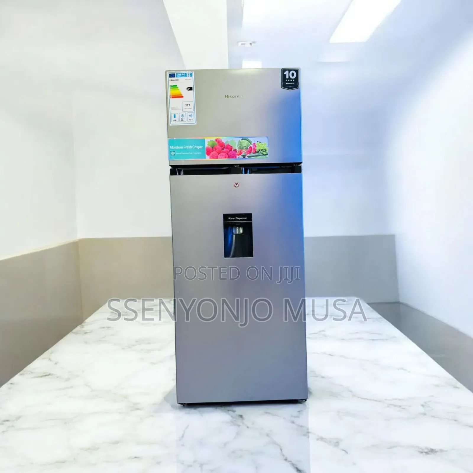 Hisense 270l 2-Door Fridge - Silver, With Water Dispenser-