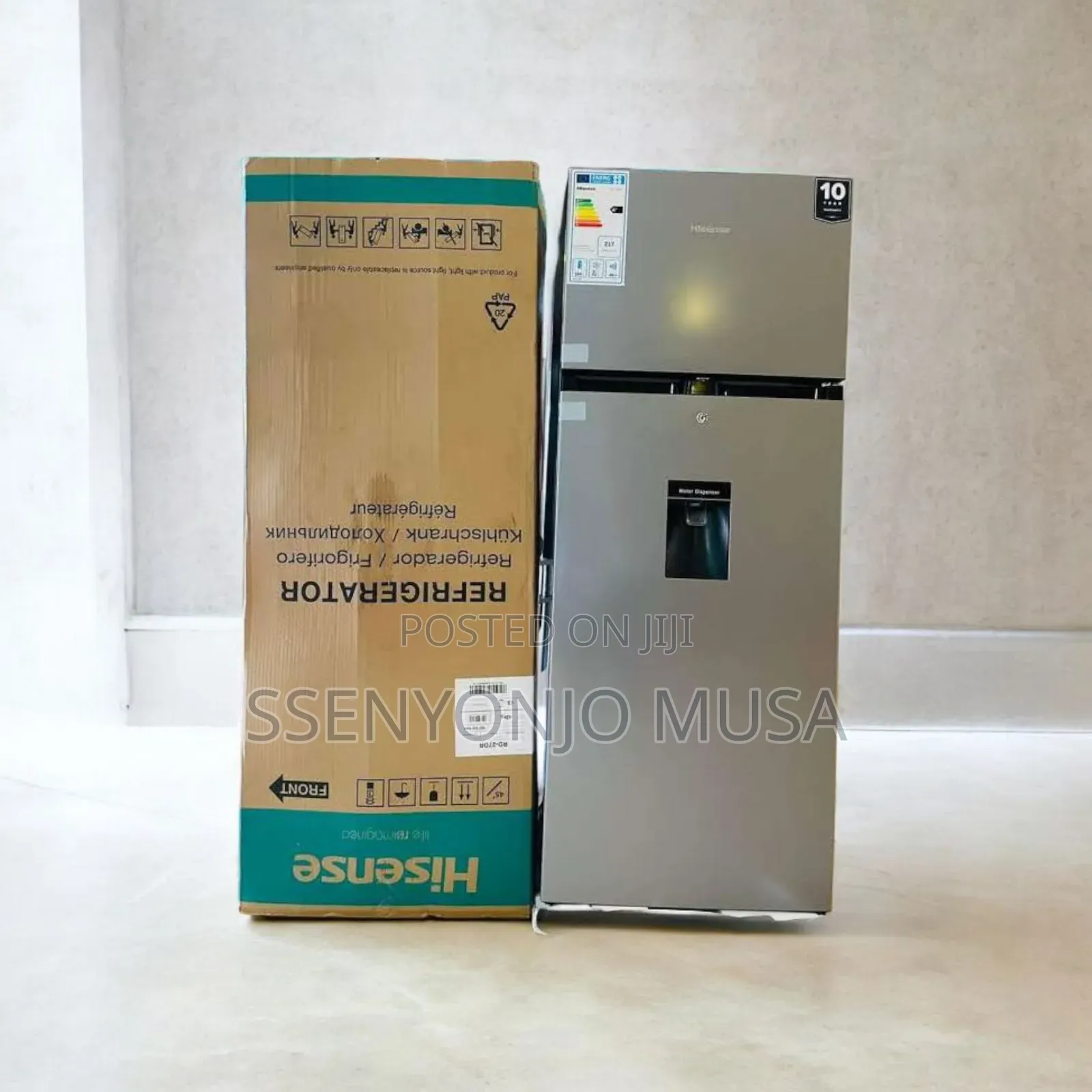 Hisense 270l 2-Door Fridge - Silver, With Water Dispenser-