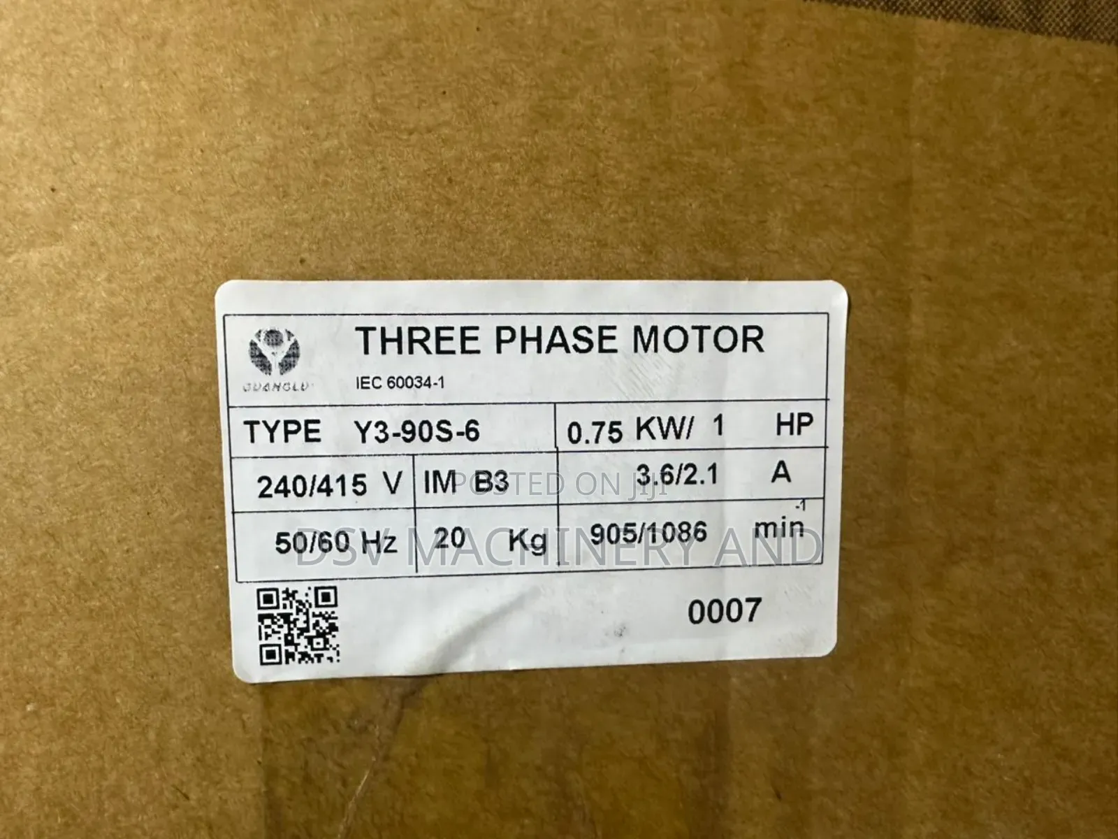 0.75kw 1hp 905/1080rpm Slow Speed Three Phase Motor