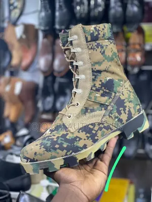 Military Combat Boots Colourful Green,Black