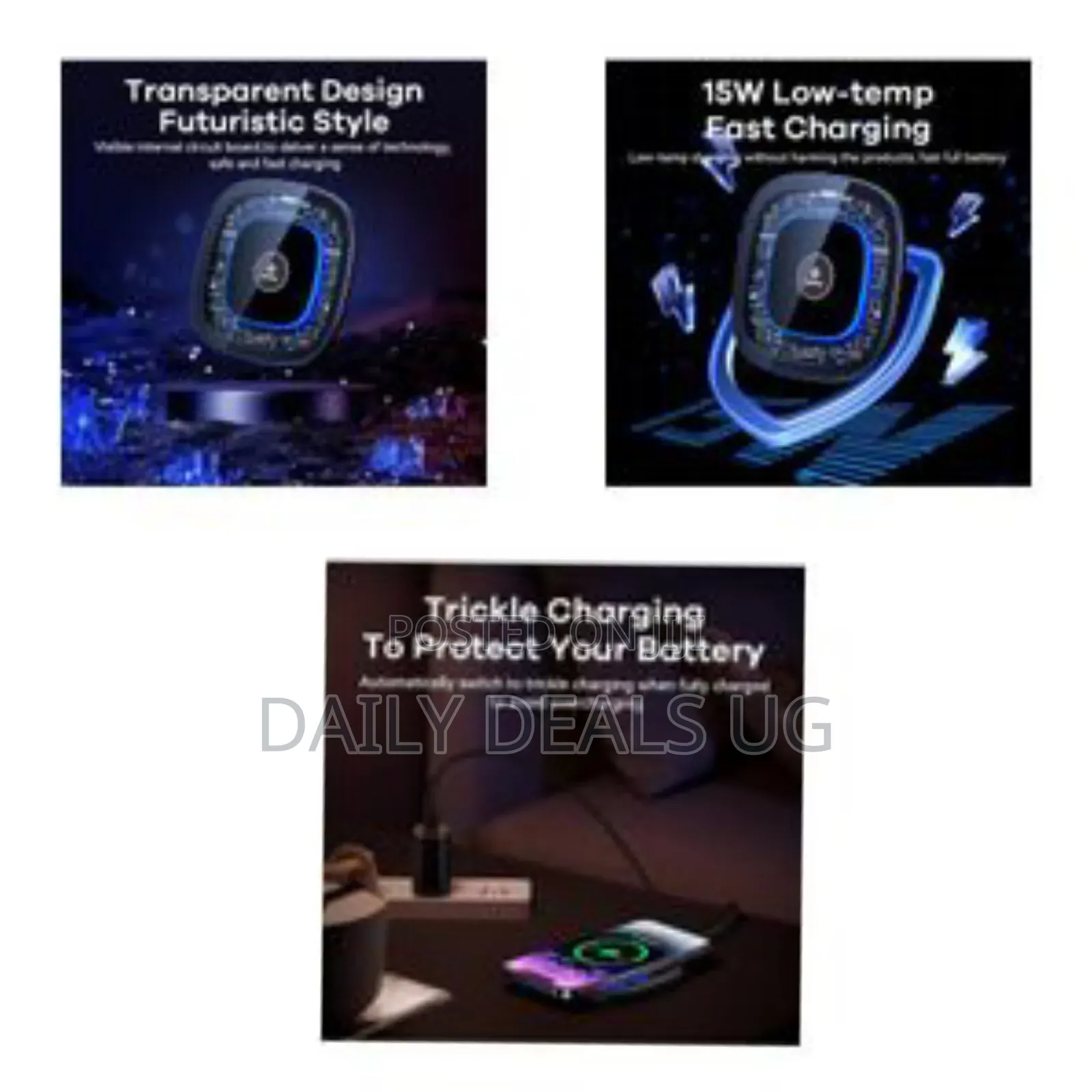 Lenyes Walking Series 15w Transparent Wireless Charger Stand Pw305