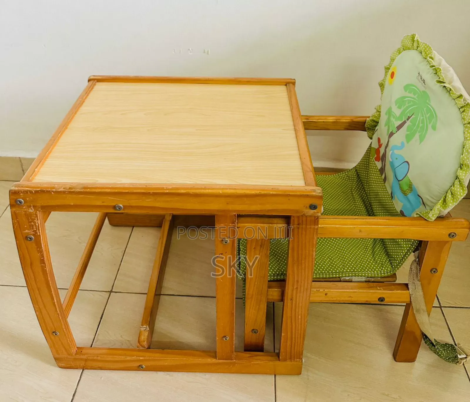 Multi-purpose Wooden Baby Feeding Chair+Study Table Rocking Chair