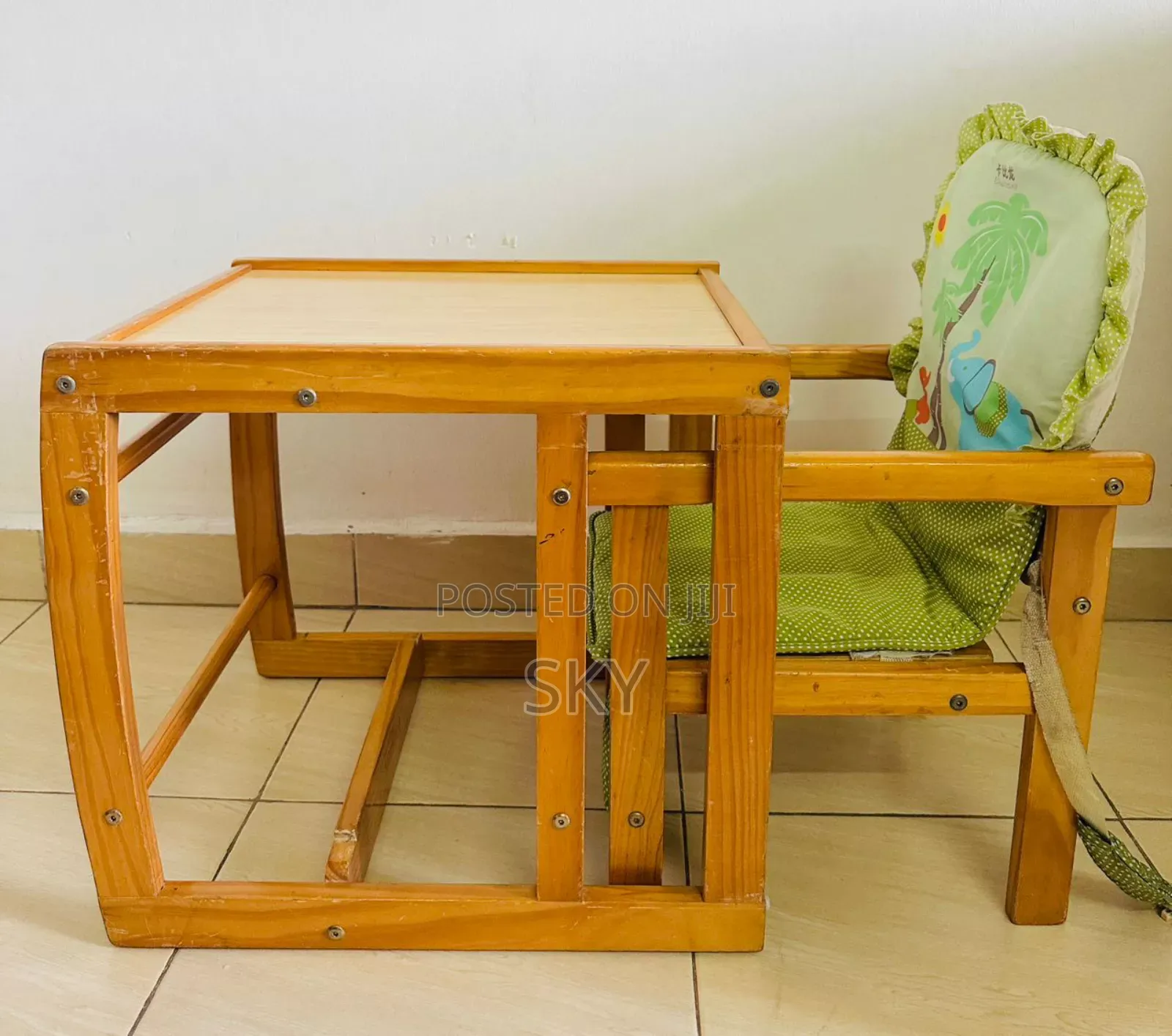 Multi-purpose Wooden Baby Feeding Chair+Study Table Rocking Chair
