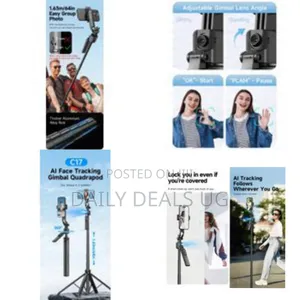 C17 Intelligent Ai Face Tracking Tripod 360 Rotation With Stand