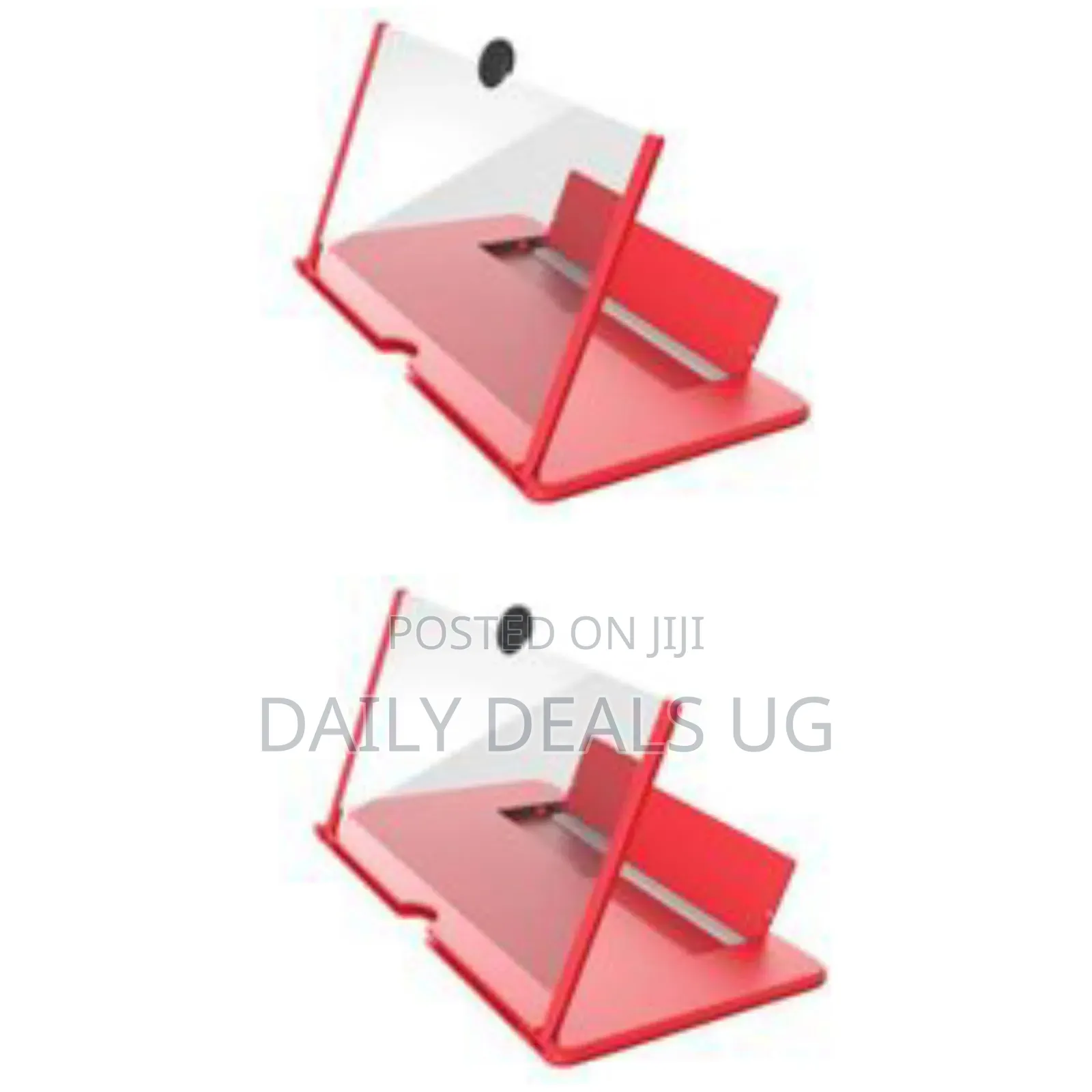 Mobile Phone Screen Magnifier, Amplifier With Holder Stand,Red