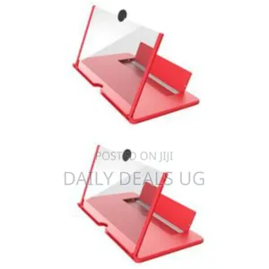 Mobile Phone Screen Magnifier, Amplifier With Holder Stand,Red