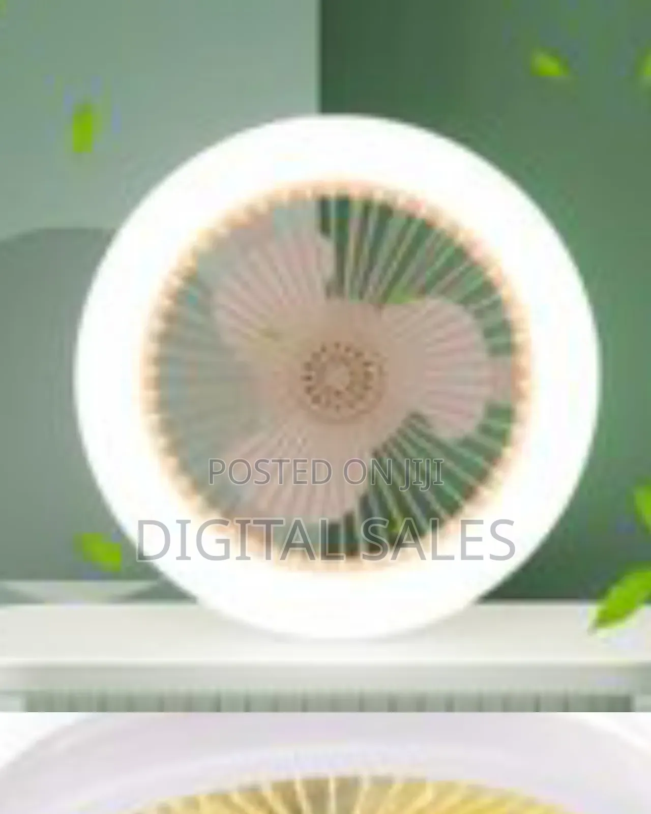 Socket Fan Light Led Ceiling Fan With Lights, 30w Low Profile Flush
