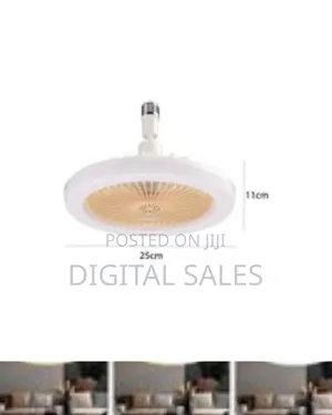 Socket Fan Light Led Ceiling Fan With Lights, 30w Low Profile Flush