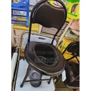 Folding Portable Commode / Toilet Chair With Padded Seat
