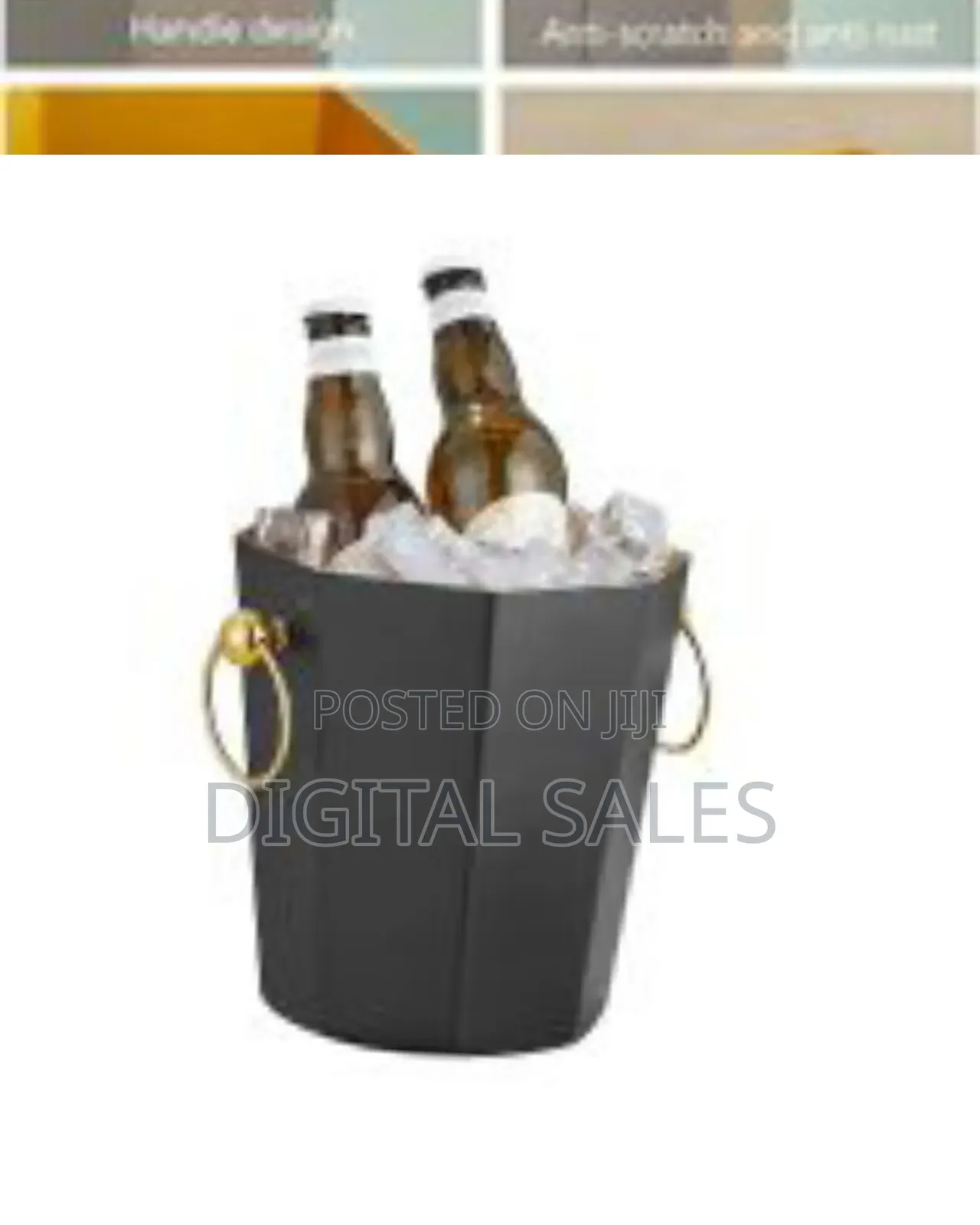 Metal Ice Bucket, Stainless Steel Drink Beer Chiller, Octagonal Barrel