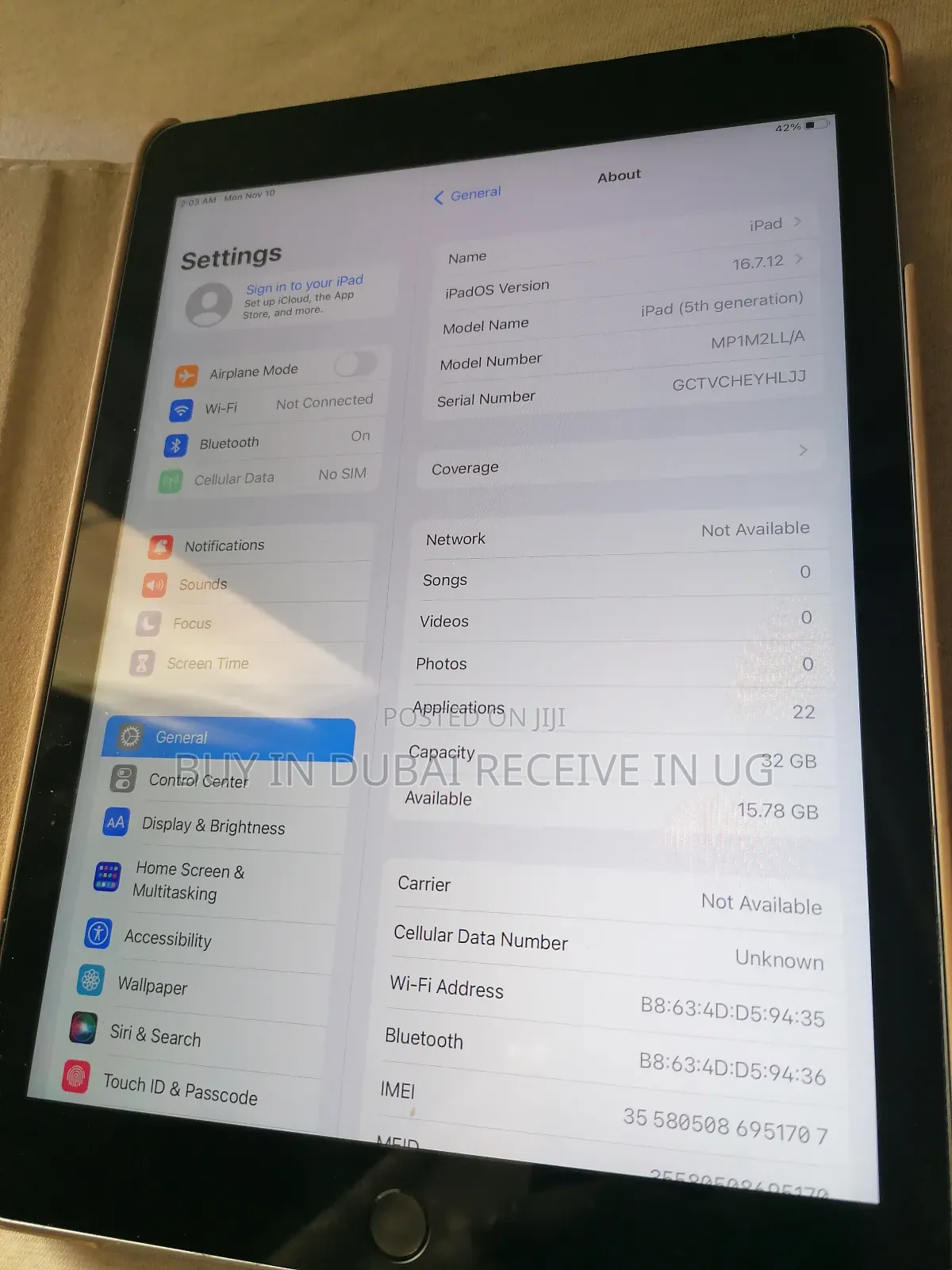 Apple iPad 5 (2022) 4 GB Silver