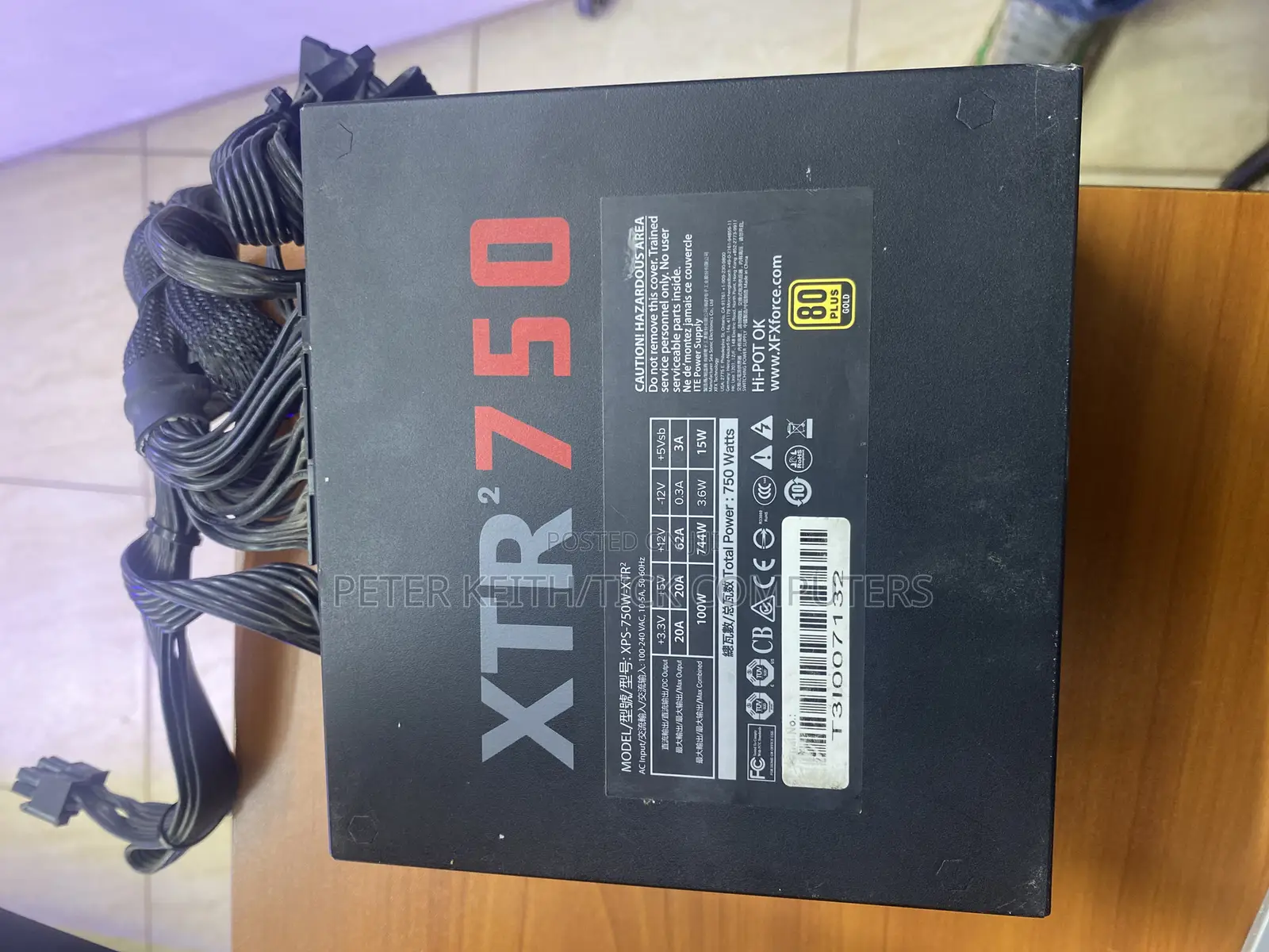 XFX 750w Power Supply Which Is a High-Quality, Fully Modular 80 Plus