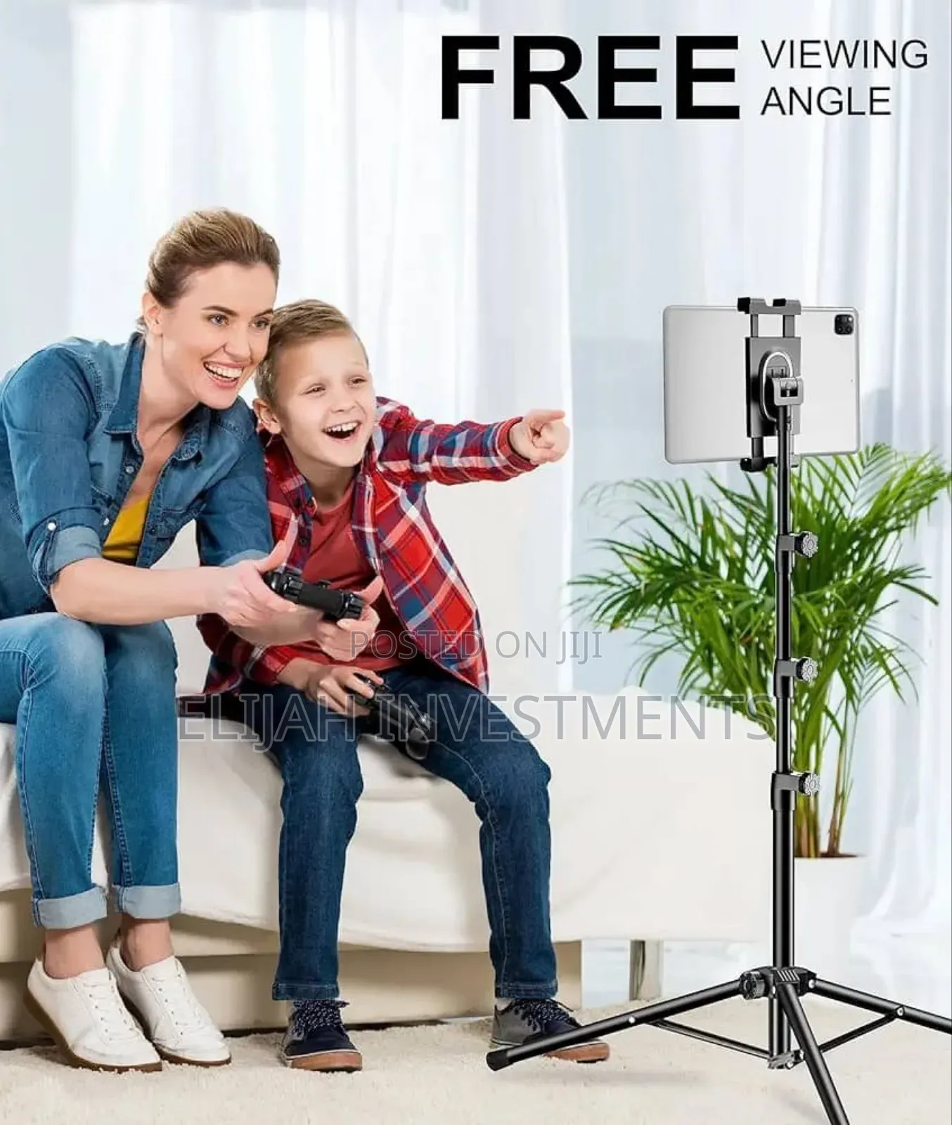 Height Adjustable Tablet and Phone Floor Stand