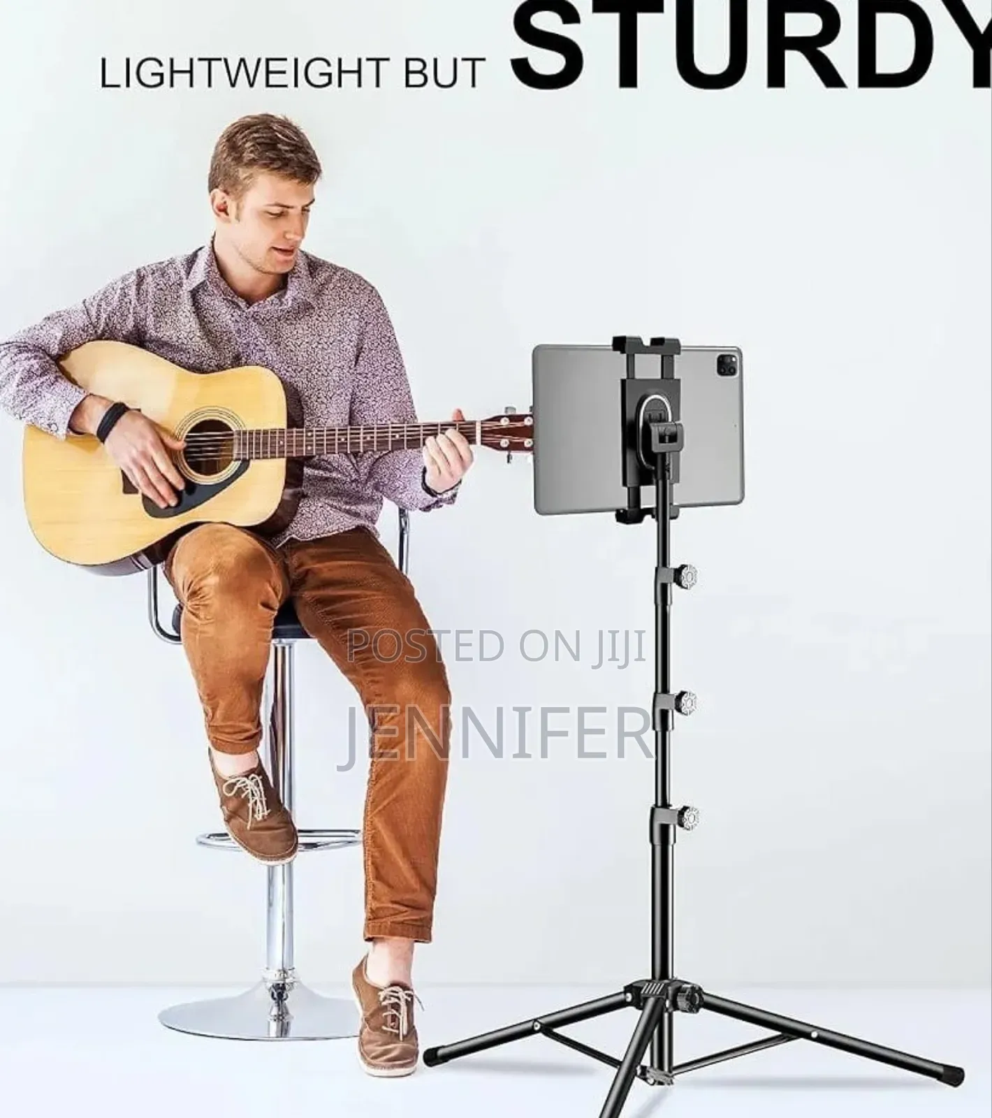 Height Adjustable Tablet and Phone Floor Stand
