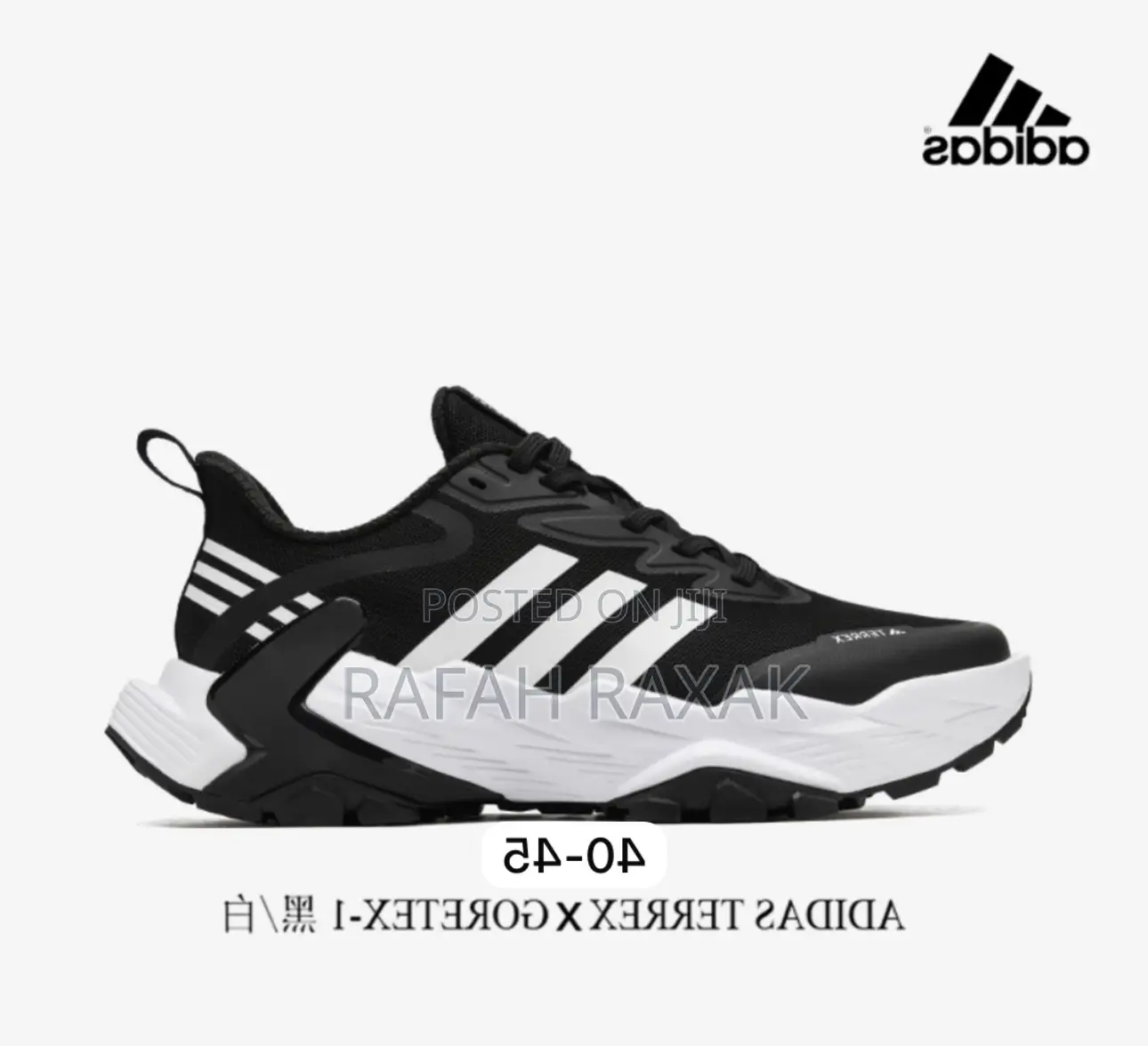 Original Black/White Adidas Terrex Gore-tex Running/Hiking Sneakers