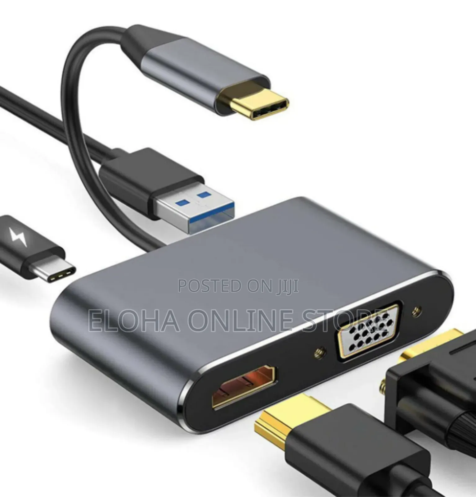 Usb Hub 4 in 1 Usb C to Hdmi Vga Multiport Adapter