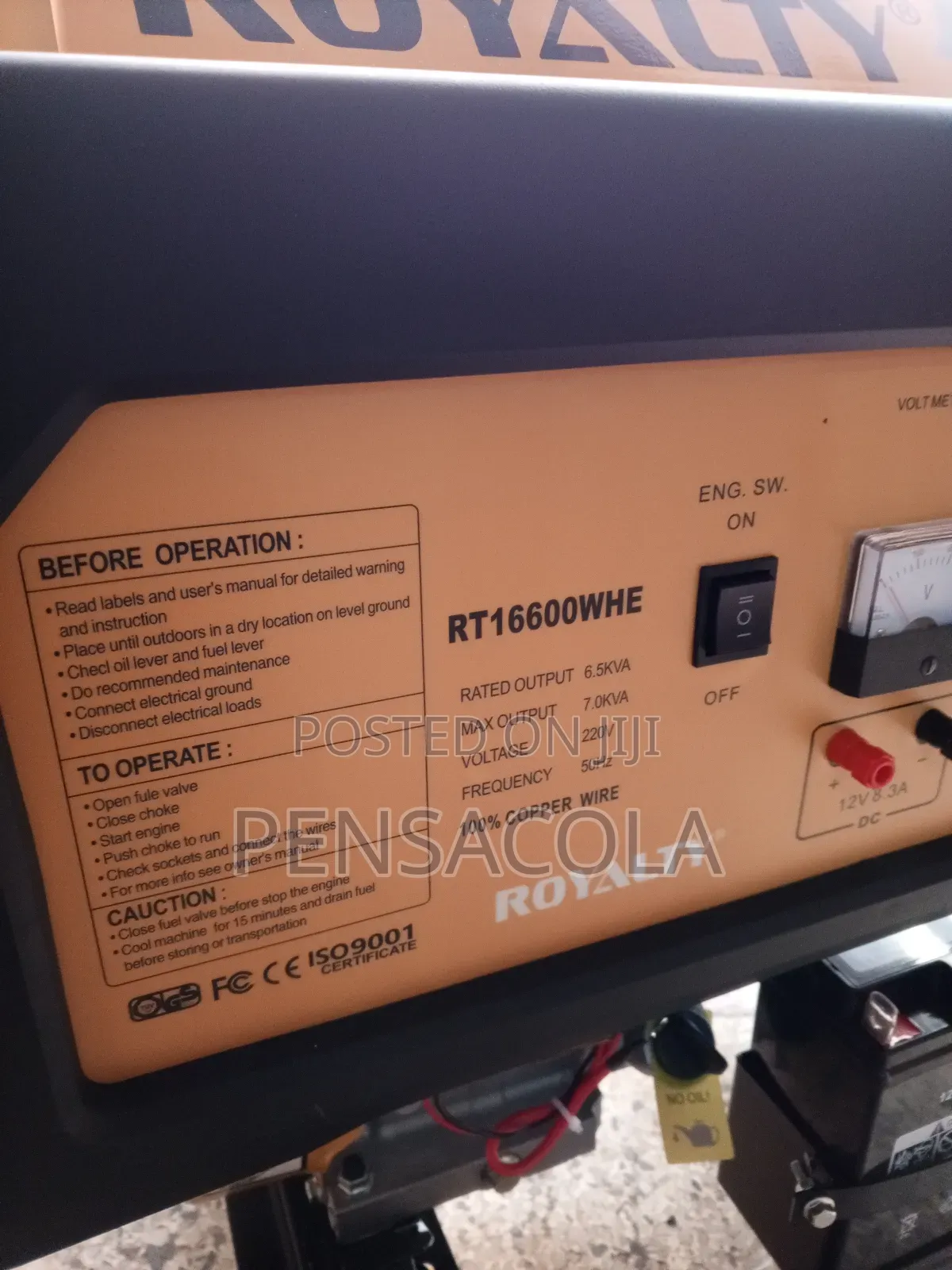 7.0kva Petrol Generator Japan Royalty