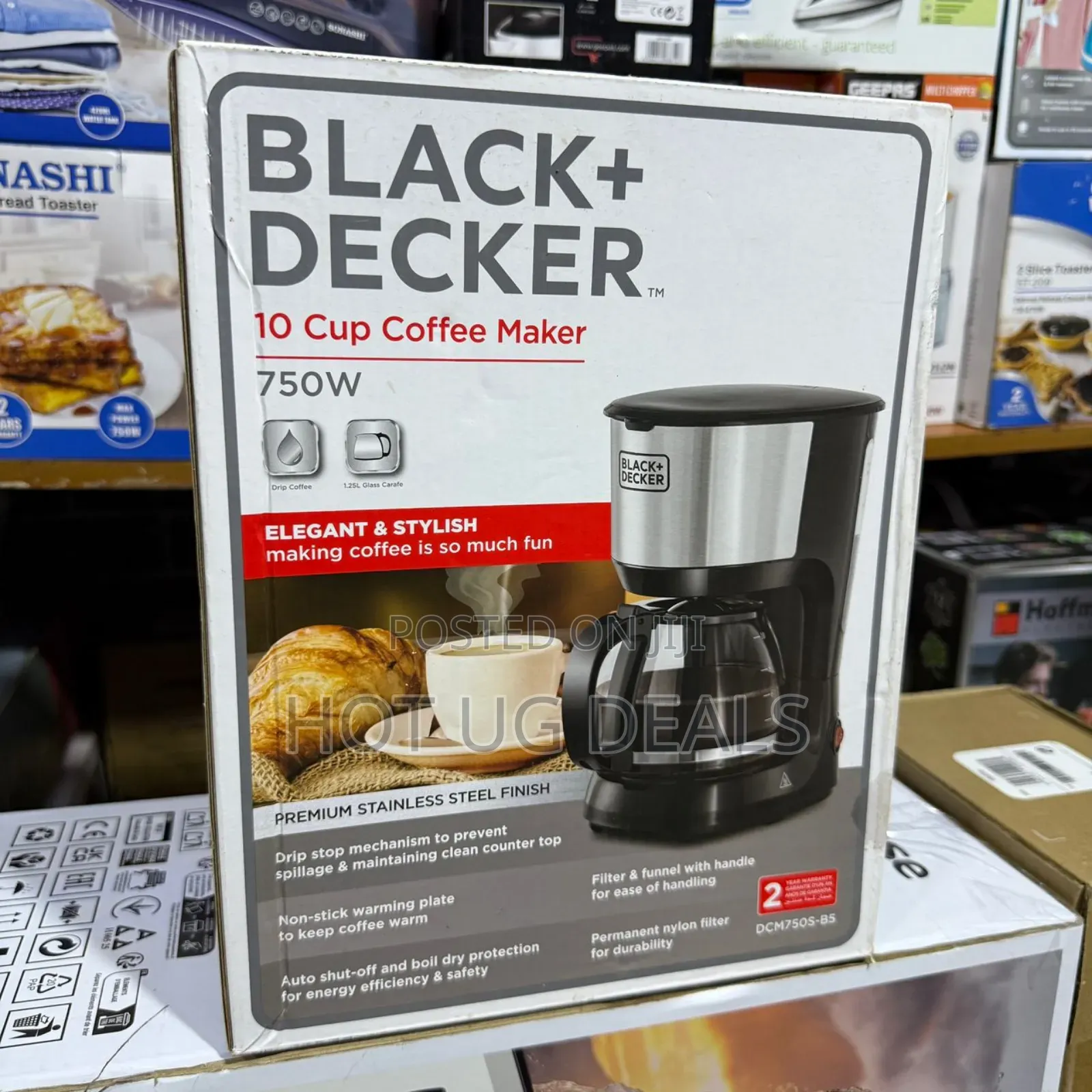 Black+Decker 10 Cup Coffee Maker Machine 750w Dcm750s