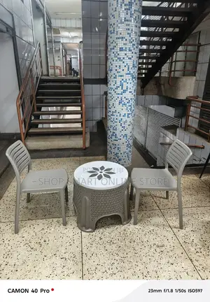 Outdoor Plastic Chairs and Table