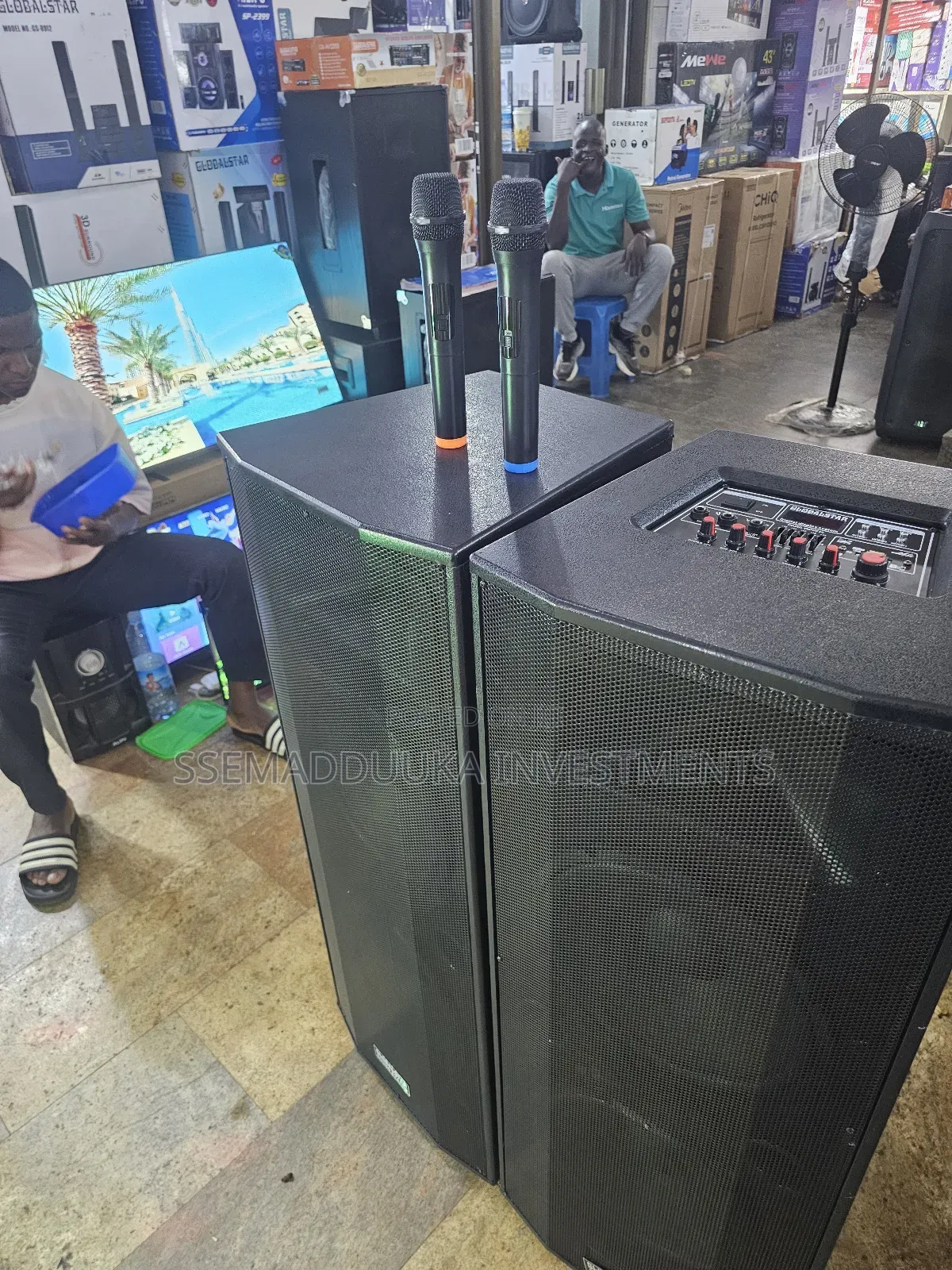 Globalstar Gs- T 1203 Amplified Electric Twin Speaker System