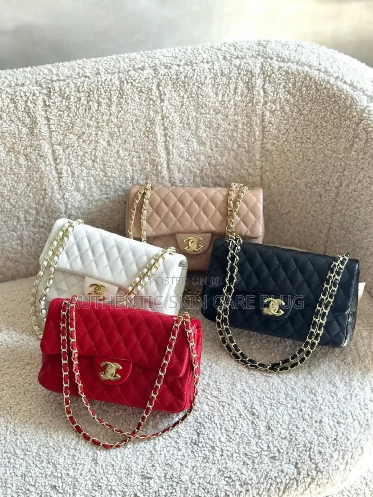 Chanel Classic Luxurious Caviar Bag Black, Grey Brown,White,Pink Etc