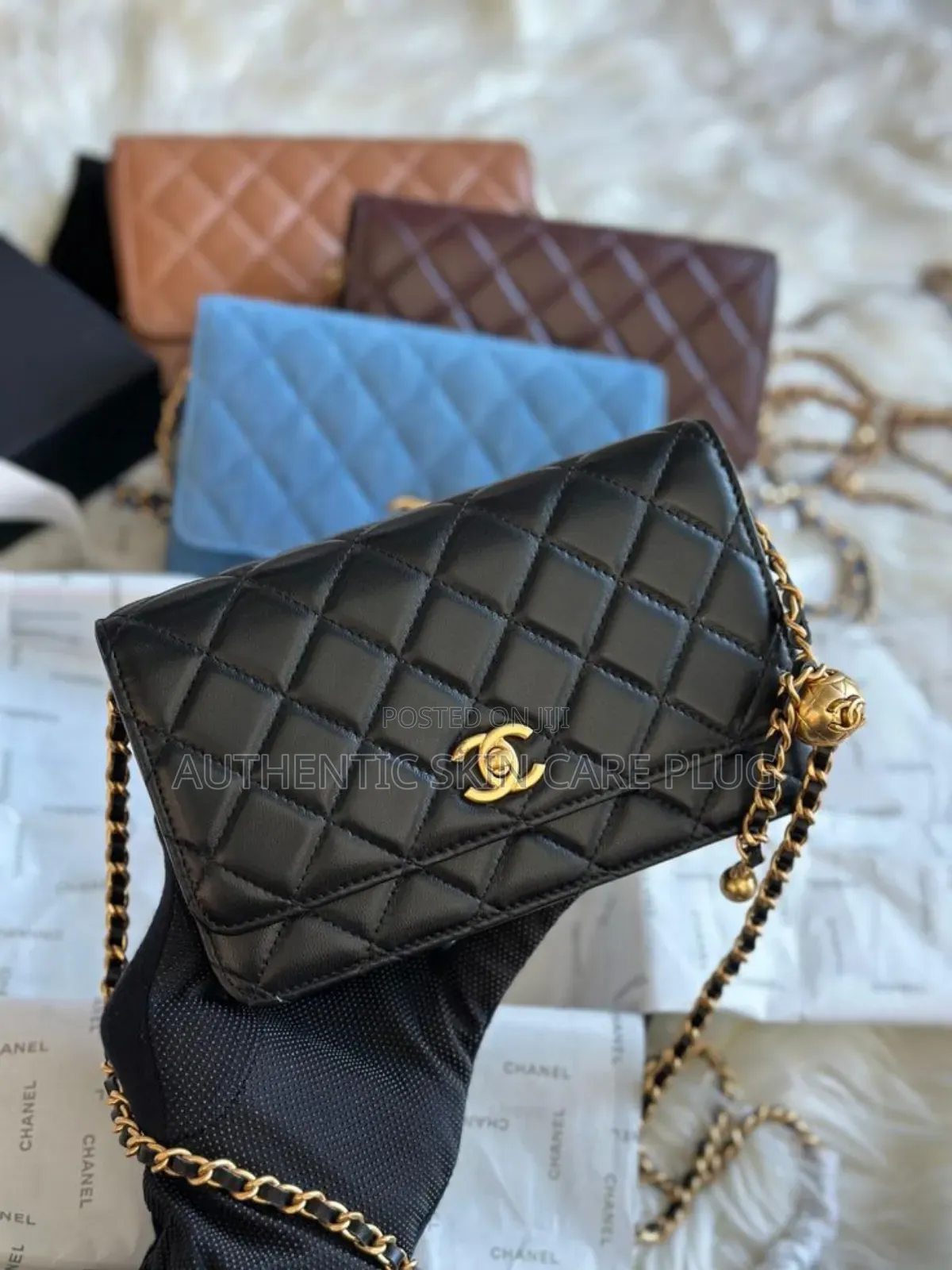 Chanel Classic Luxurious Caviar Bag Black, Grey Brown,White,Pink Etc