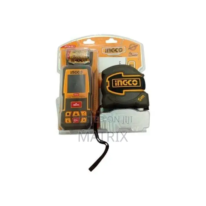 Ingco Laser Distance Detector Kit (70m and 5m Tape)