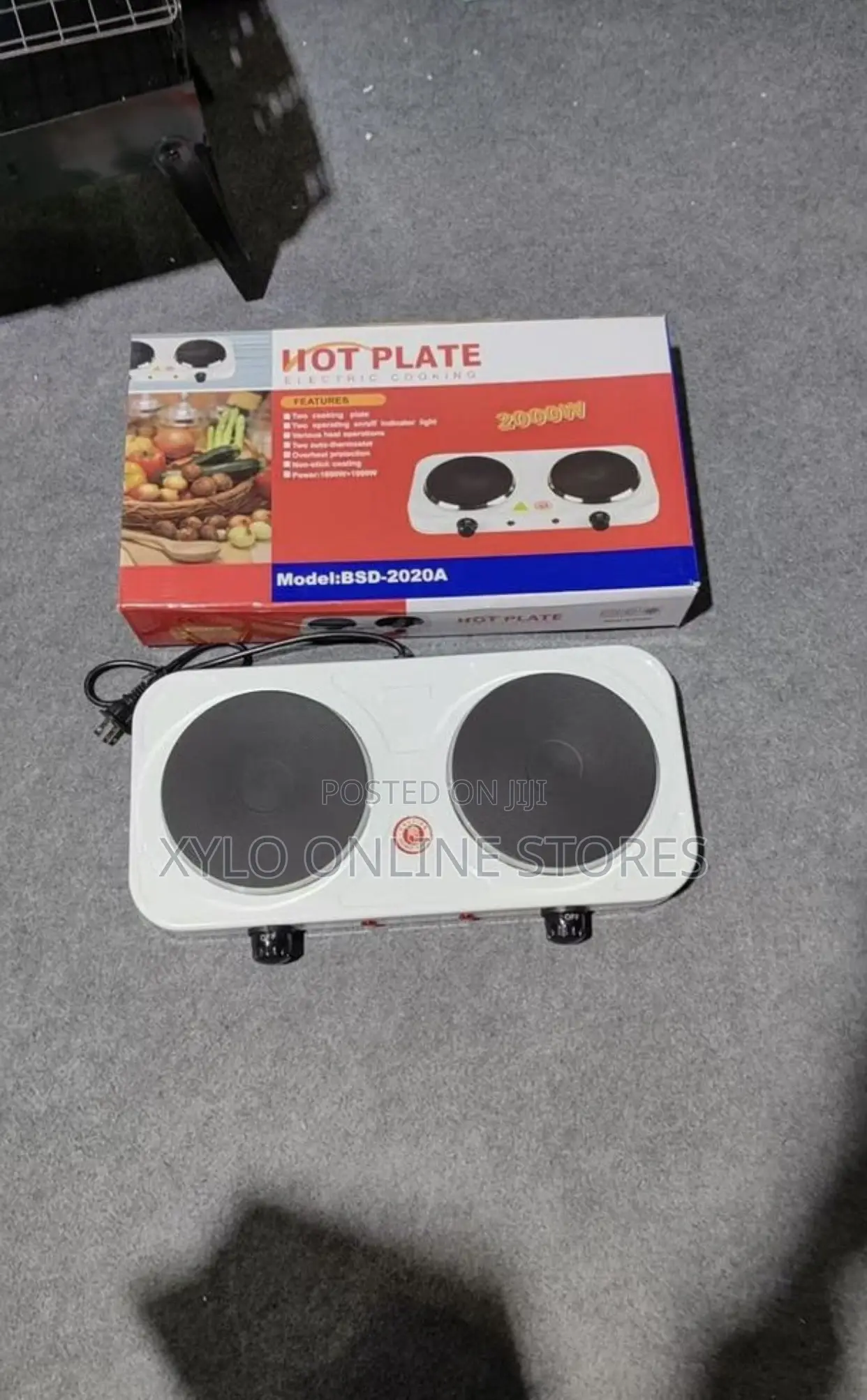 A 2 Burner Non Stick Double Hot Plate
