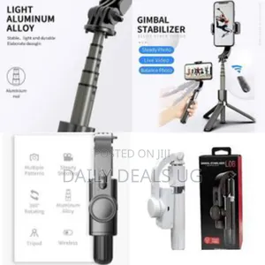 Gimbal Stabilizer Selfie Stick Tripod, L08 Anti-Shake Smart Selfie