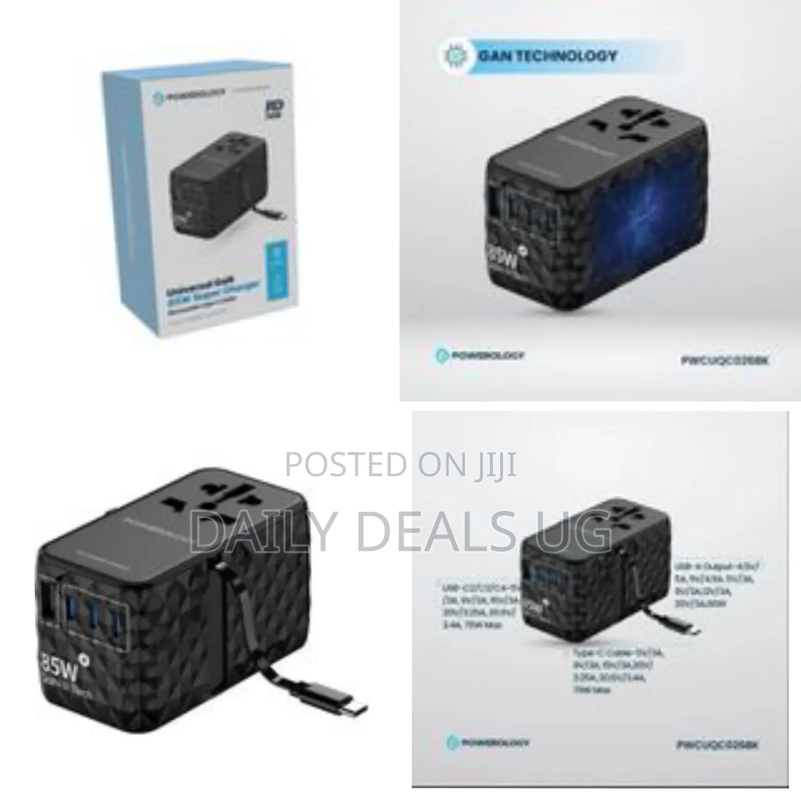 Powerology Pd70w Pwc026 4-Port Universal Gan Super Charge