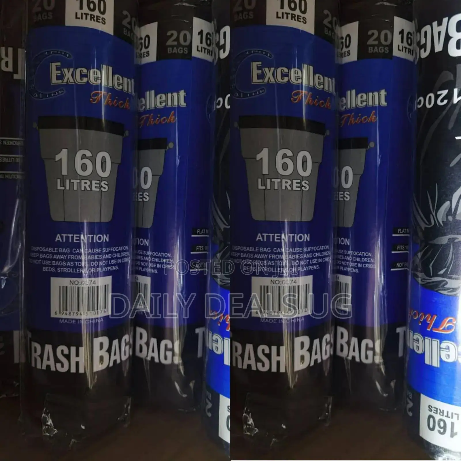Black Plastic Garbage Bags