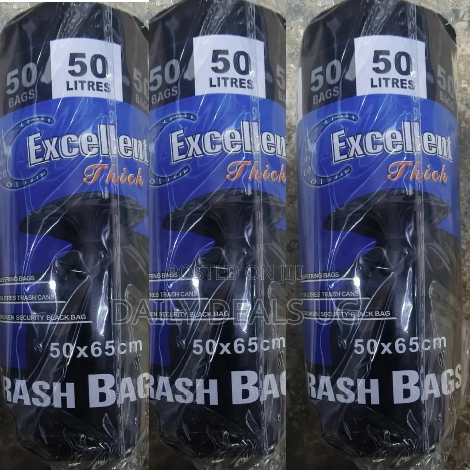 Rolls of Security Black Bags, for Trash Cans