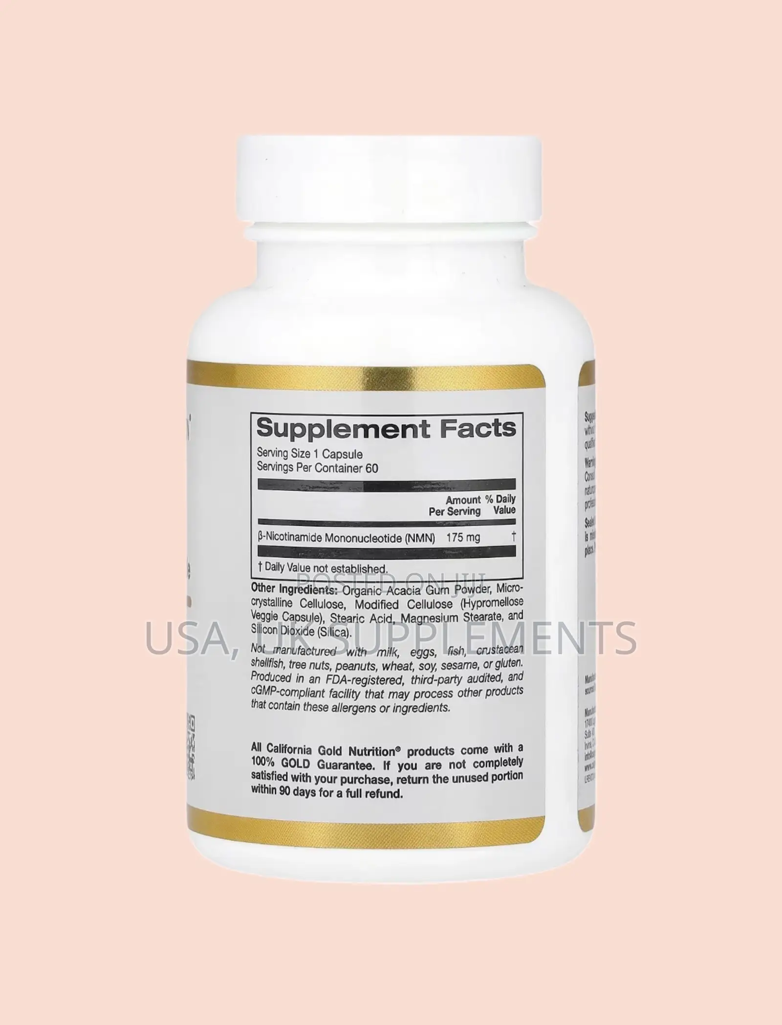 California Gold NMN 175mg 60 Capsules Nicotinamide Mononucleotide