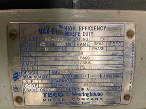 Three Phase 25hp Low Speed Motor