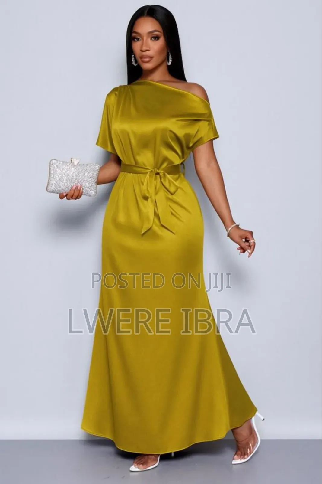 Burnt Orange Long Satin Dresses