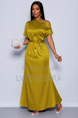 Burnt Orange Long Satin Dresses
