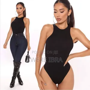 Black Sleeveless Bodysuits
