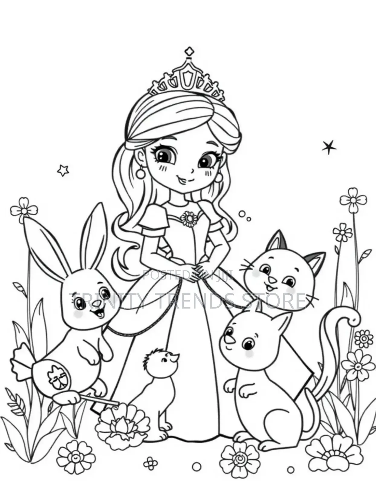 Princess Dreams Coloring Book for Girls