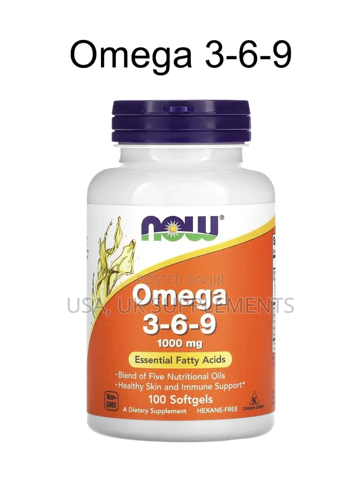 Now 1000mg Omega 3-6-9 100softgels