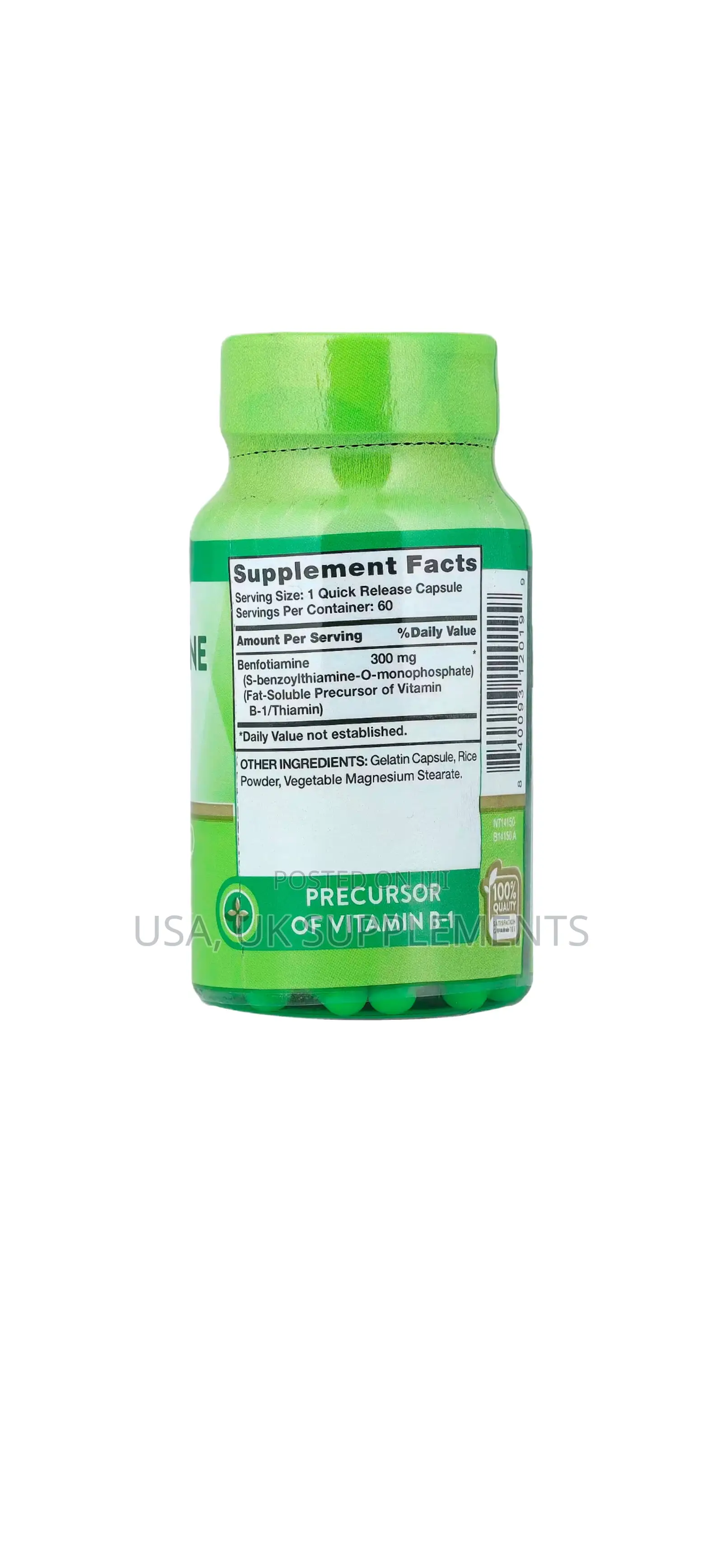 Nature’S Truth 300mg Benfotiamine (Vitamin B1) 60capsules