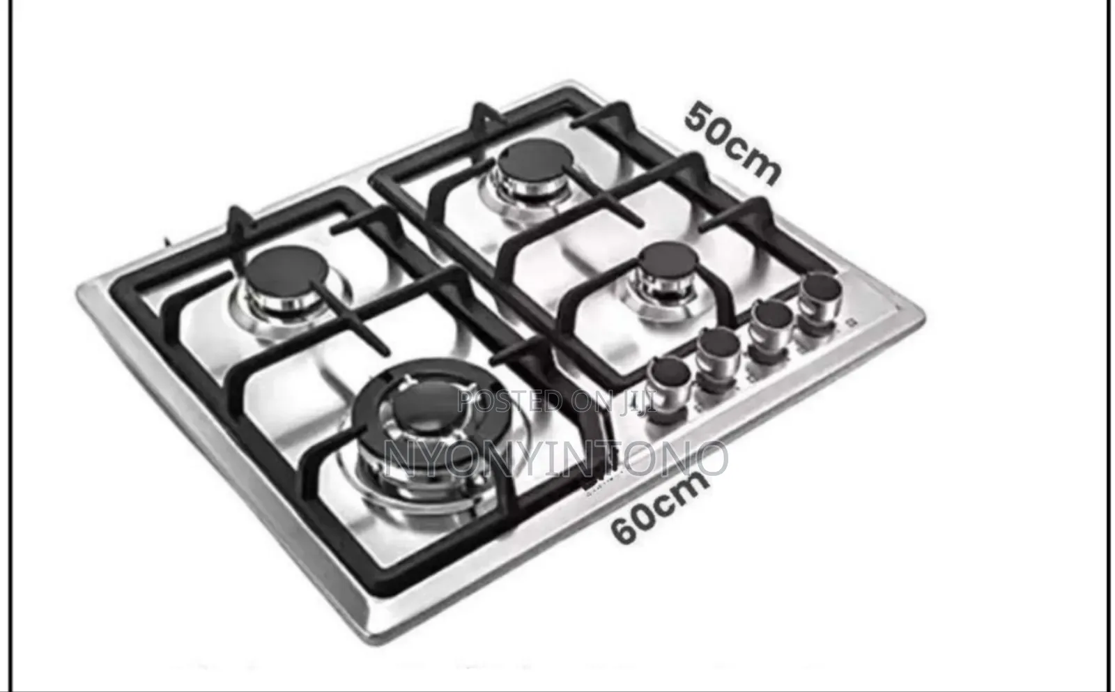 Digi Wave 60cm Inbuilt Full Gas 4 Burner Hob With Stainless Steel Body