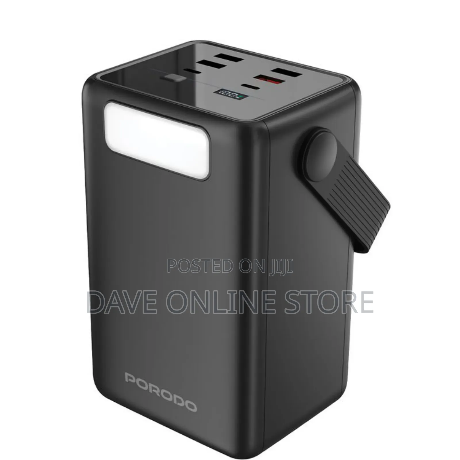 Porodo Lara 80000mah Power Bank With Flashlight,Portable Handle,Pd 20w
