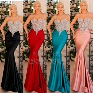 Red Prom Satin Party Dresses